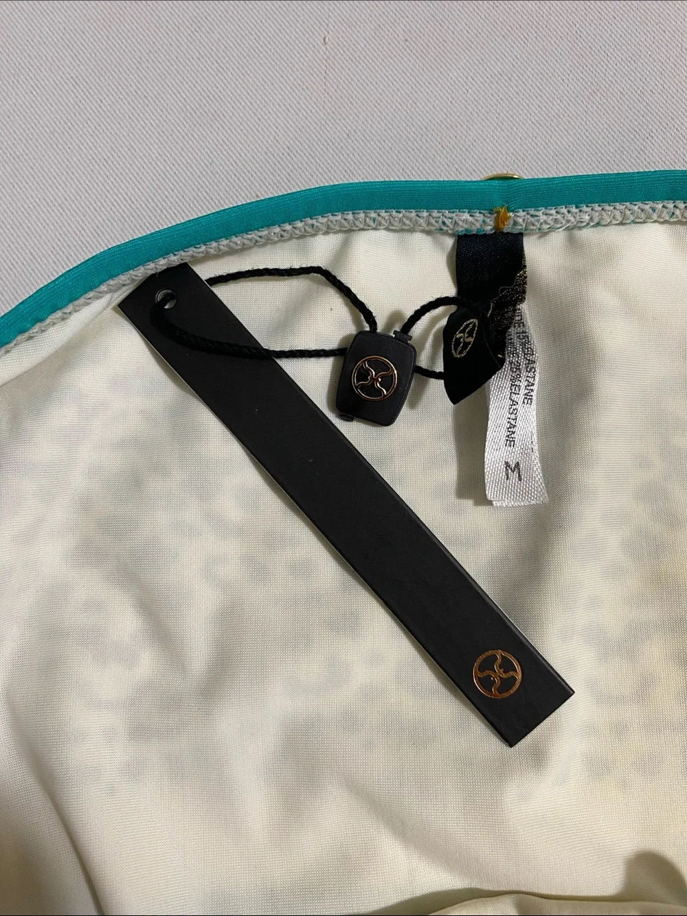 VIX by Paula Hermanny Sawi Brazilian Leather Side-Tab Bikini Bottom Size M